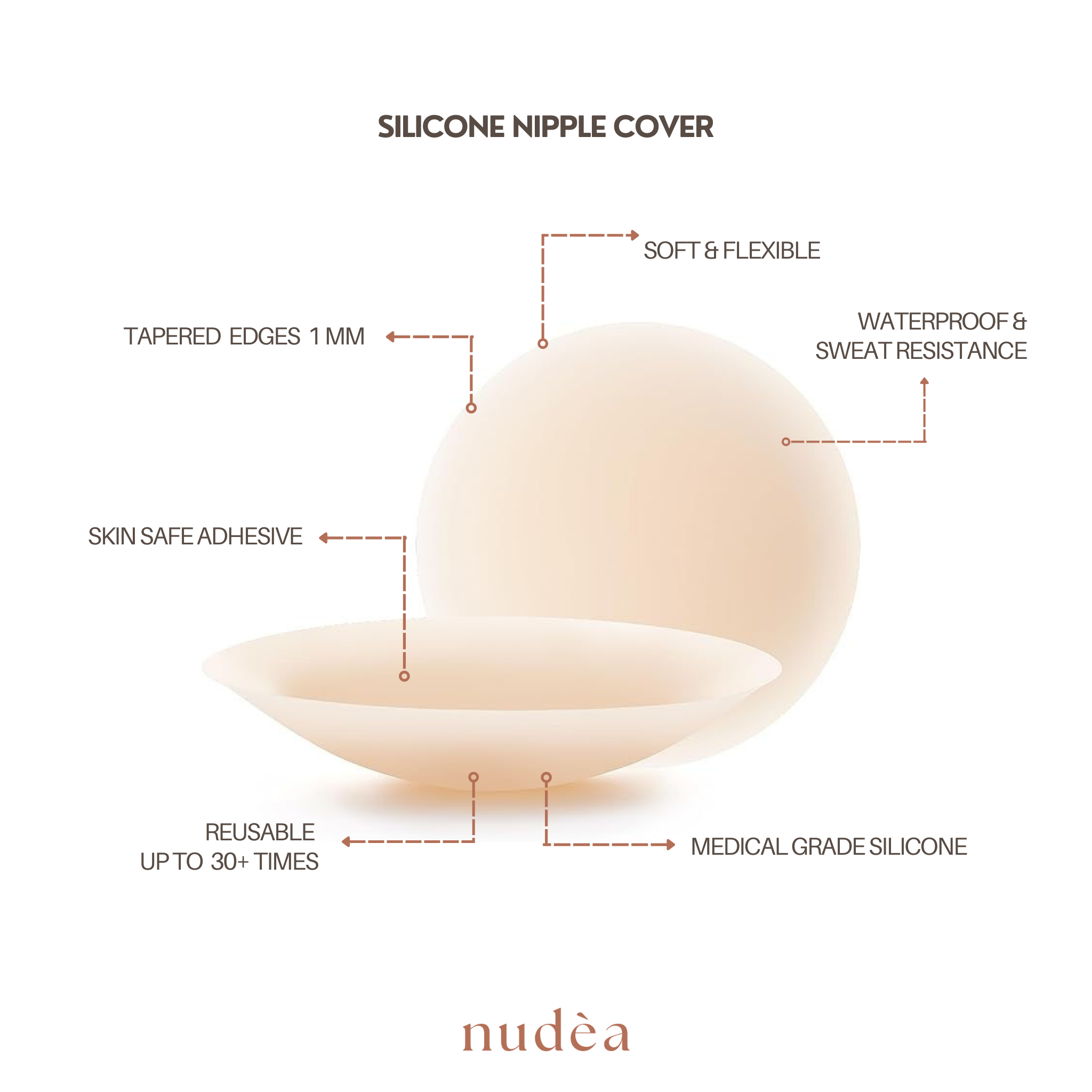 Nudèa Silicone Nipple Cover - Light